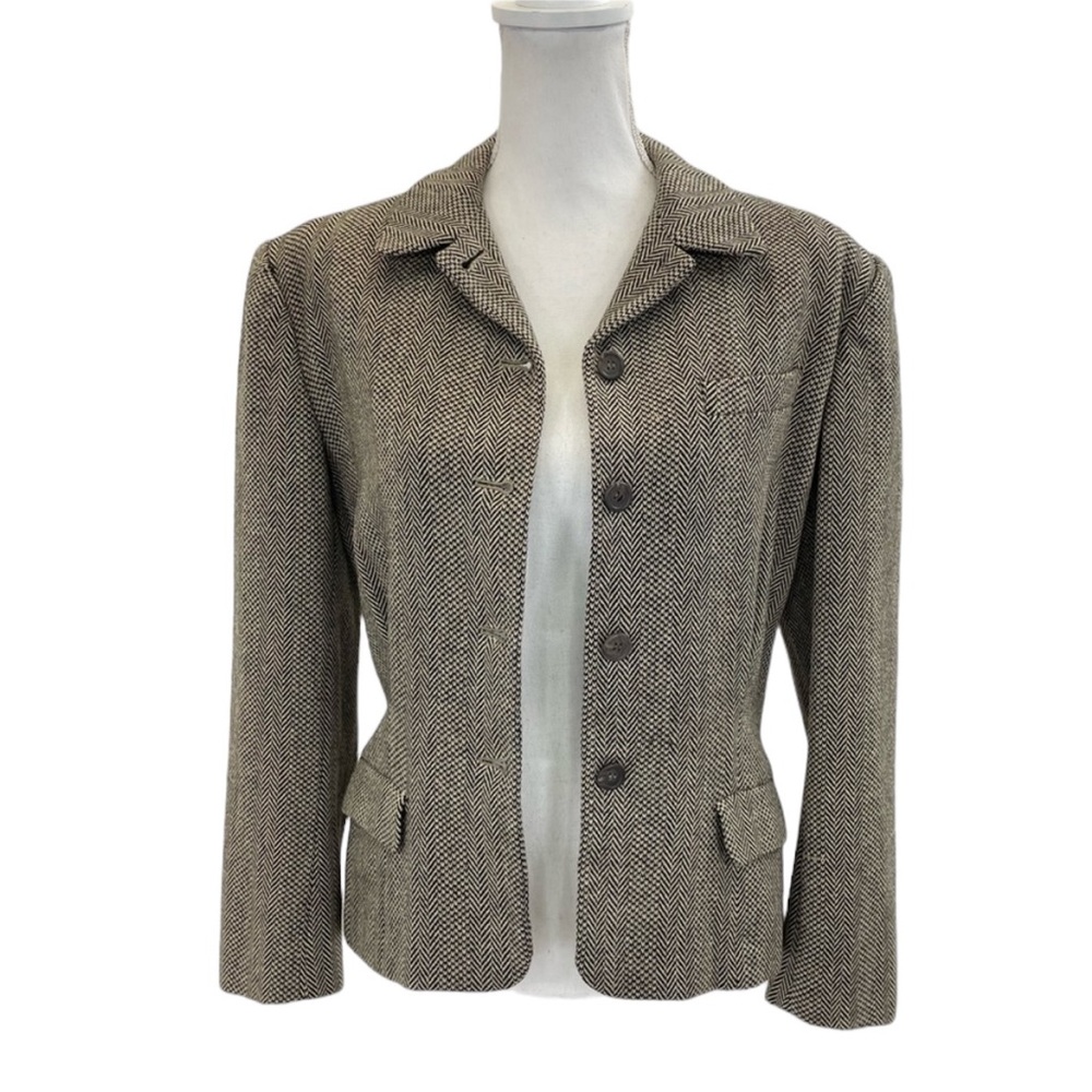 Ralph Lauren Purple Label Wool/Cashmere Jacket 10 Brown - Picture 2 of 15